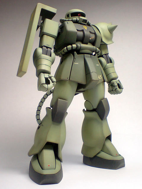 Hguc 量産型ザク 製作その9 完成 真夜中は別の顔